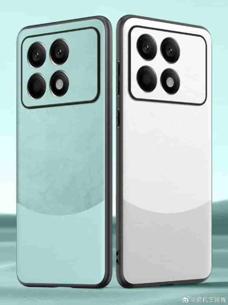 Redmi K70 - Green and White Back Cases