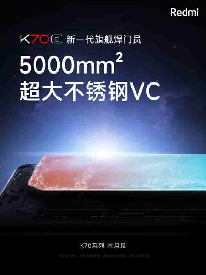 Redmi K70E - Heat Dissipation Unit