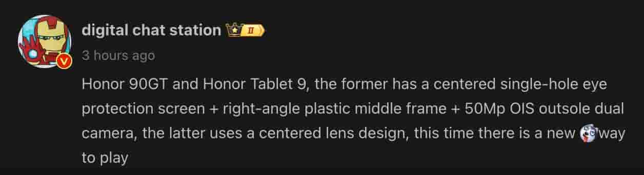 Honor 90 GT and Pad 9 - Specifications Tipped