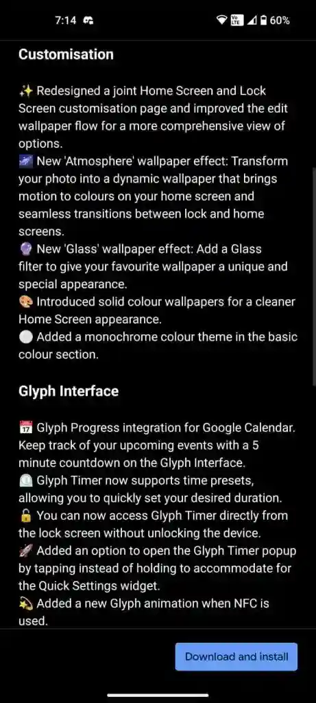 Nothing OS 2.5.1 Closed Beta 1 Update for Nothing Phone (1) - Changelog - 2