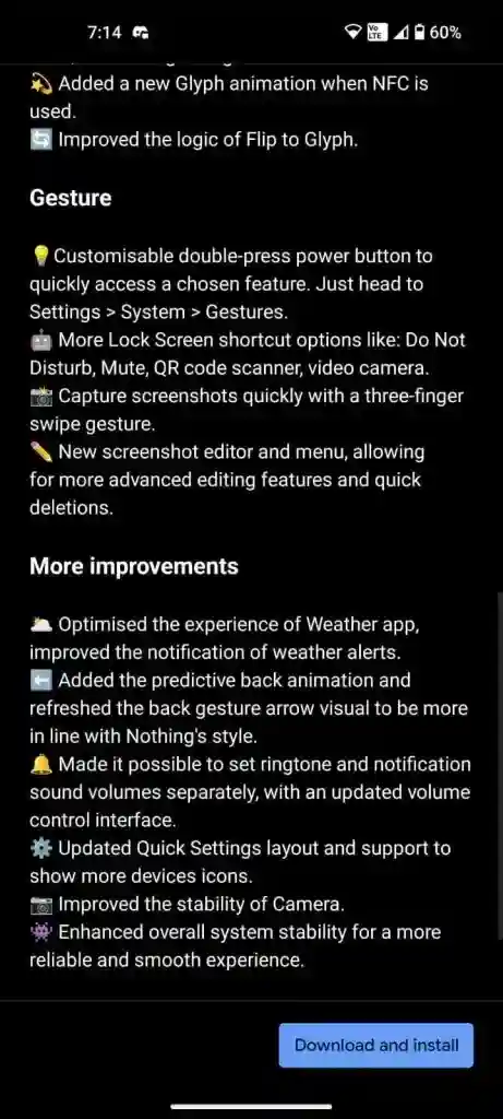 Nothing OS 2.5.1 Closed Beta 1 Update for Nothing Phone (1) - Changelog - 3