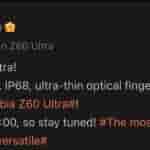 Nubia Z60 Ultra - Weibo Post - 1