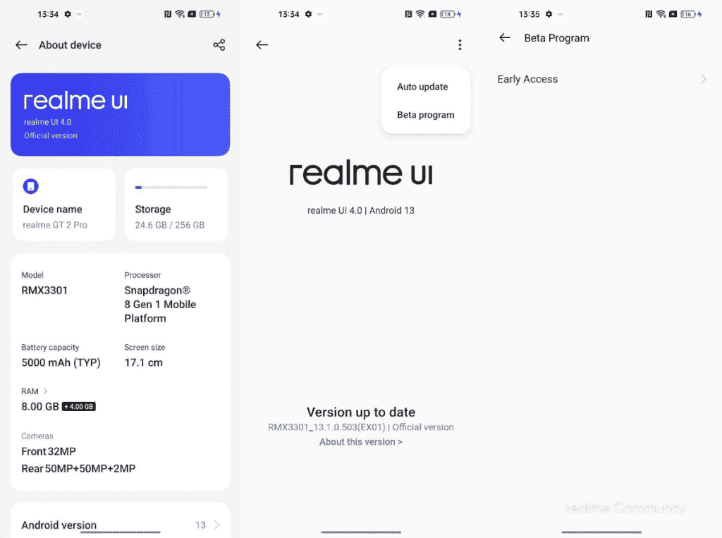 Realme UI 5.0 based on Android 14 Early Access for Realme GT NEO 3T - 1
