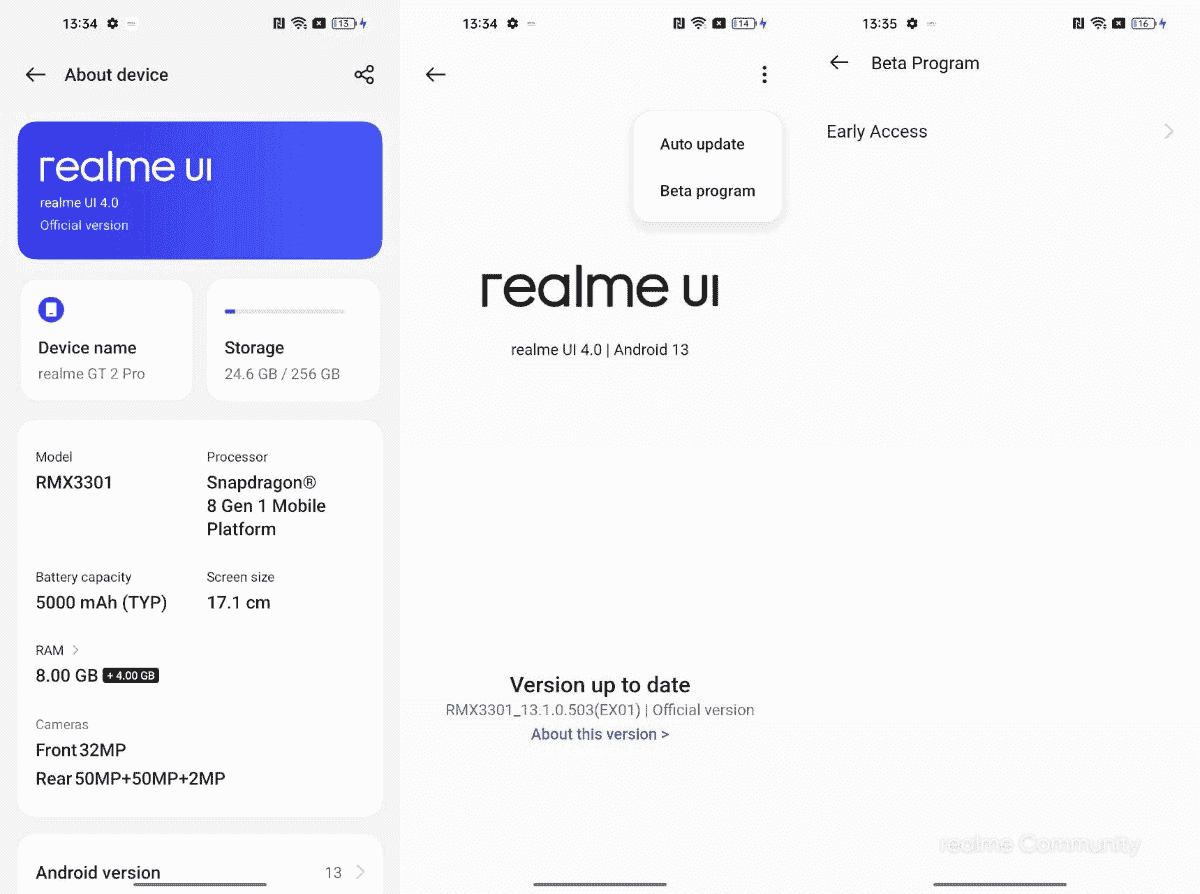 Realme UI 5.0 based on Android 14 Early Access for Realme GT NEO 3T - 1