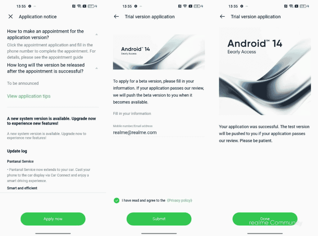 Realme UI 5.0 based on Android 14 Early Access for Realme GT NEO 3T - 2