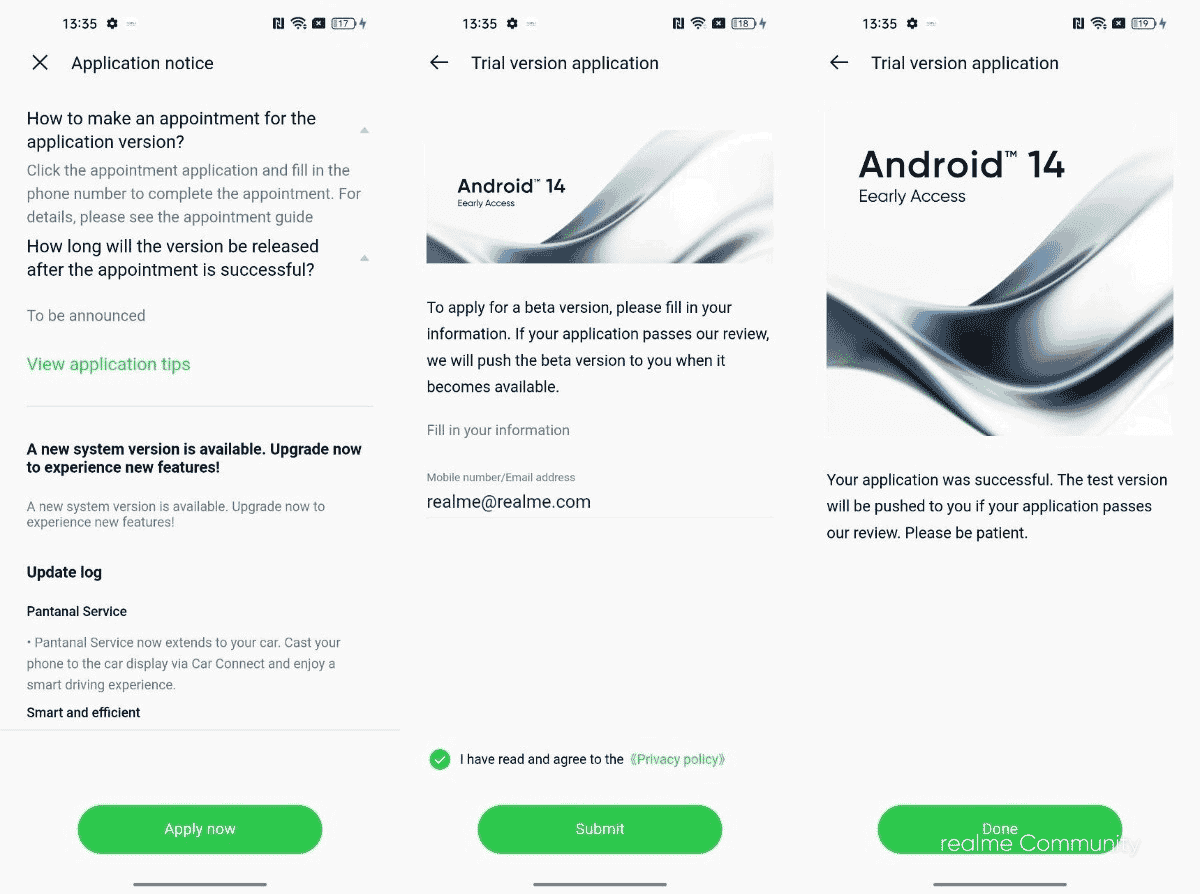 Realme UI 5.0 based on Android 14 Early Access for Realme GT NEO 3T - 2