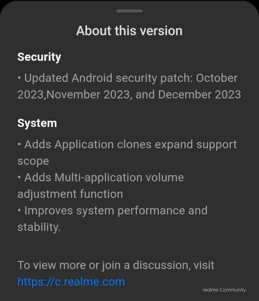 Realme X7 Max - Update