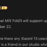 Xiaomi Mix Fold 3 - HyperOS Update - Weibo Post