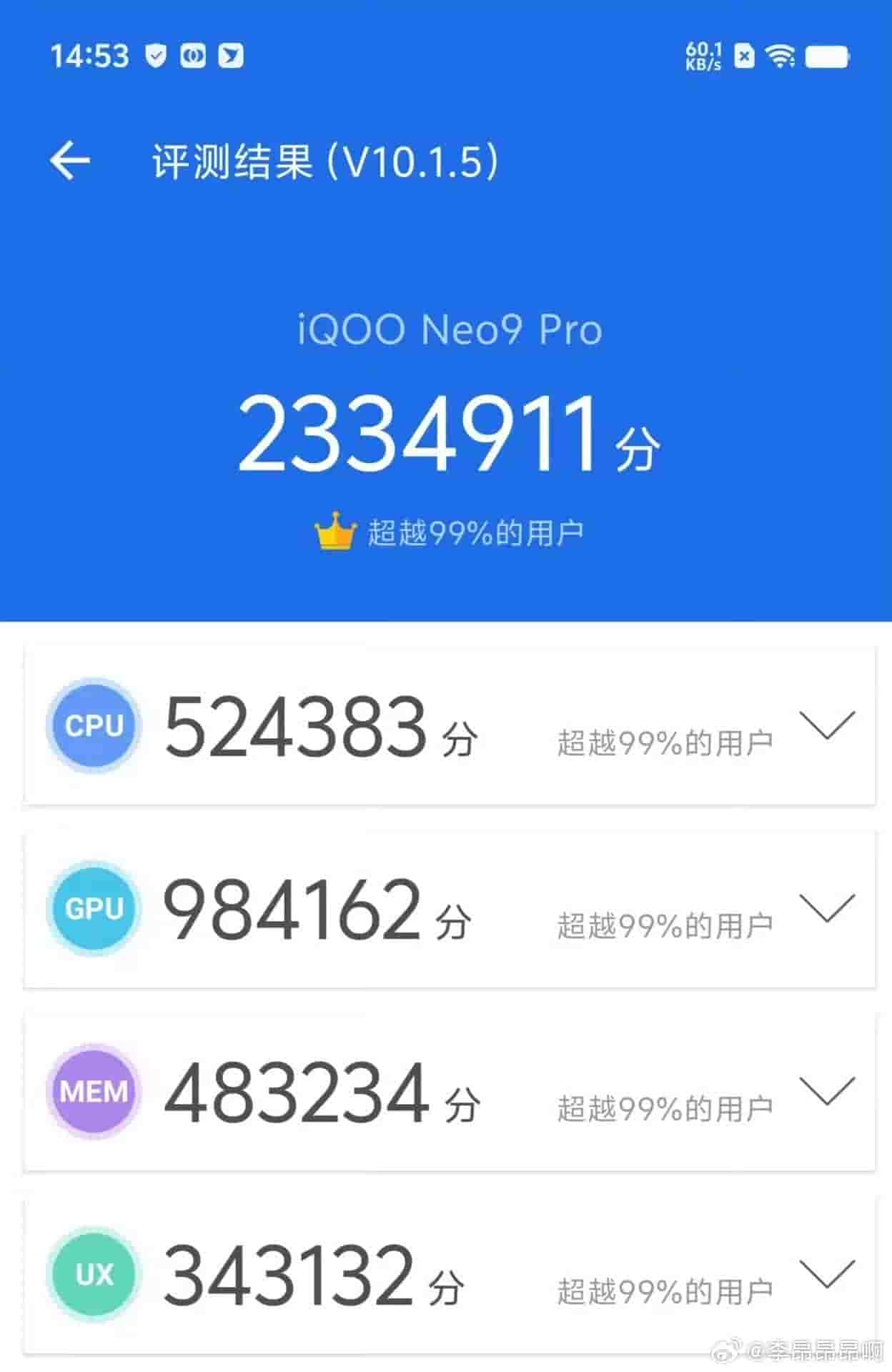 iQOO Neo 9 Pro Antutu
