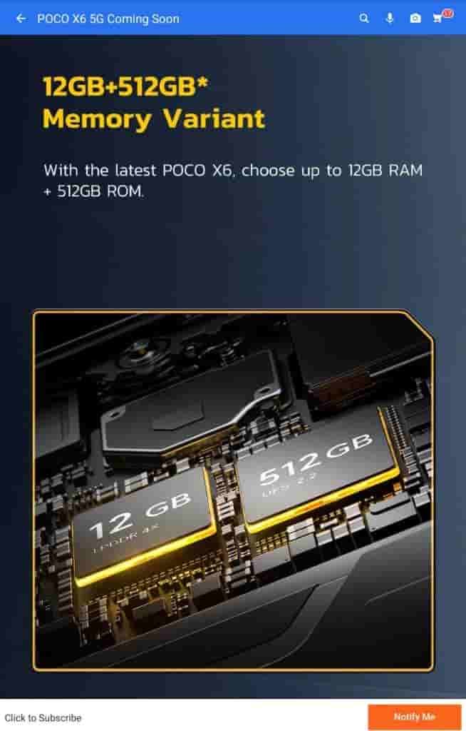 Flipkart Listing Poco X6