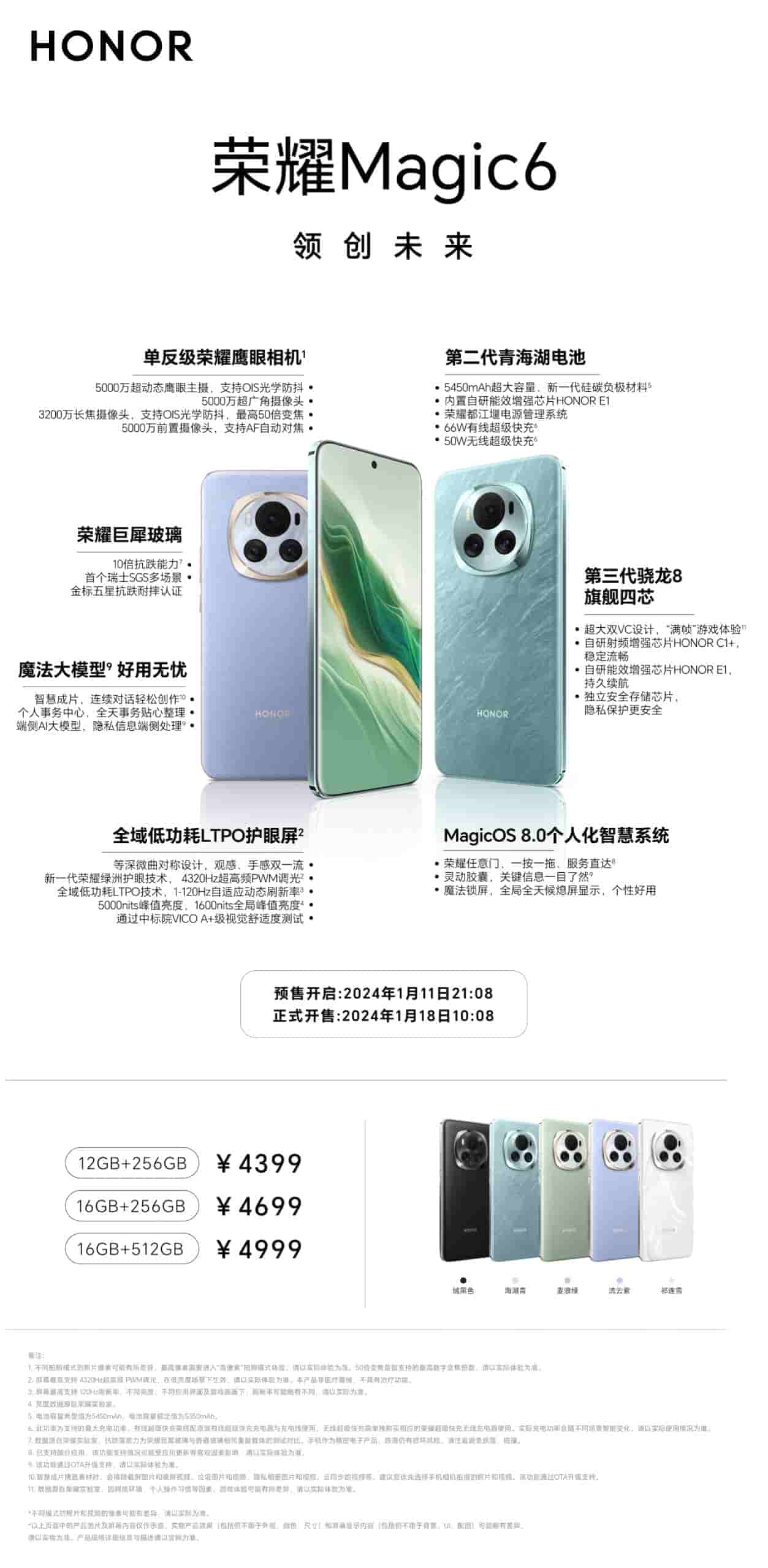 Honor Magic 6 - Spec Sheet
