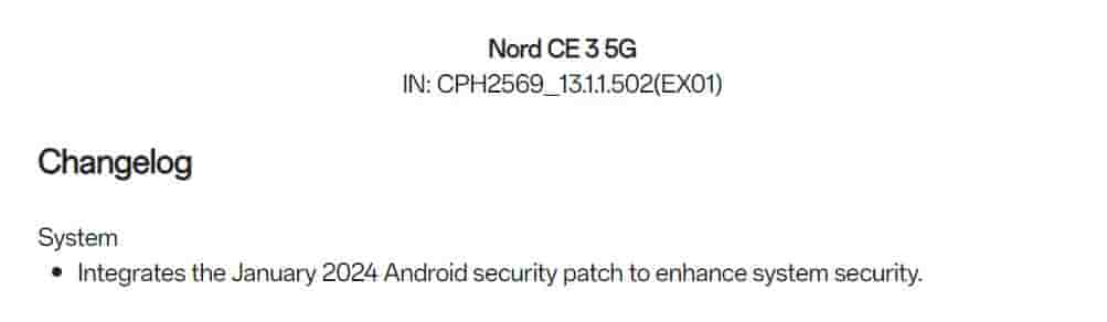 OxygenOS 13.1.1.502 for the OnePlus Nord CE 3 5G [IN ONLY]