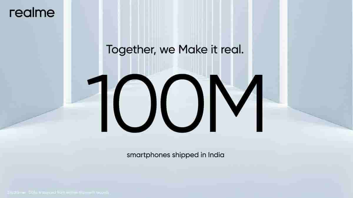 Realme 100 Million India