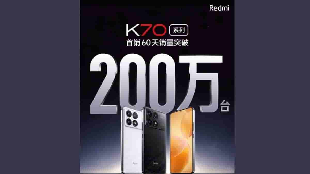 Redmi K70 series sales