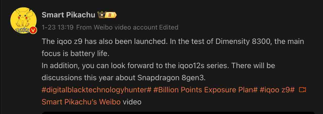 Smart Pikachu - Weibo Post