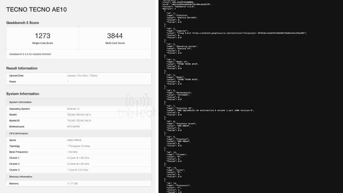 Tecno Phantom V2 Fold Spotted on Geekbench with Dimensity 9000+