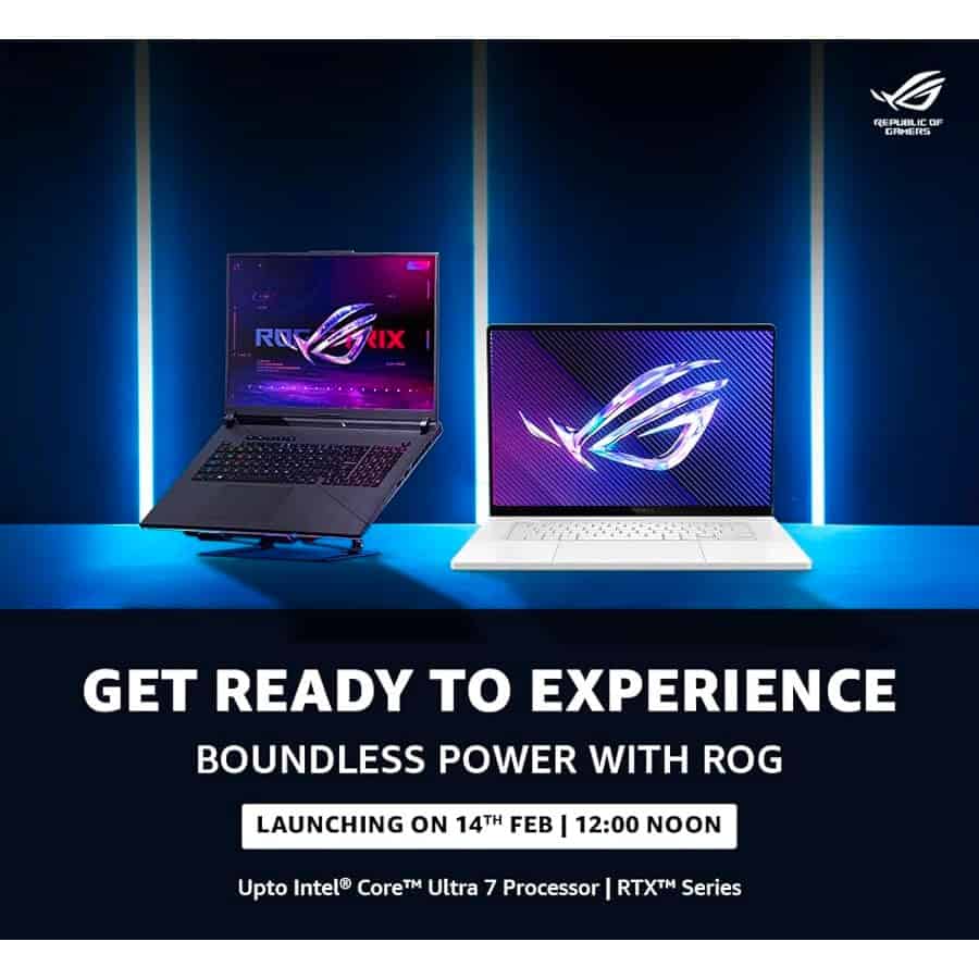 Asus Rog laptop launching on Feb 14th
