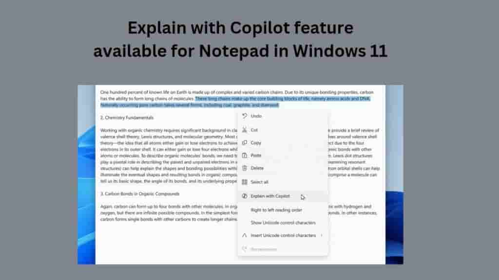 Notepad app in Windows 11 gets “Explain with Copilot” AI feature ...