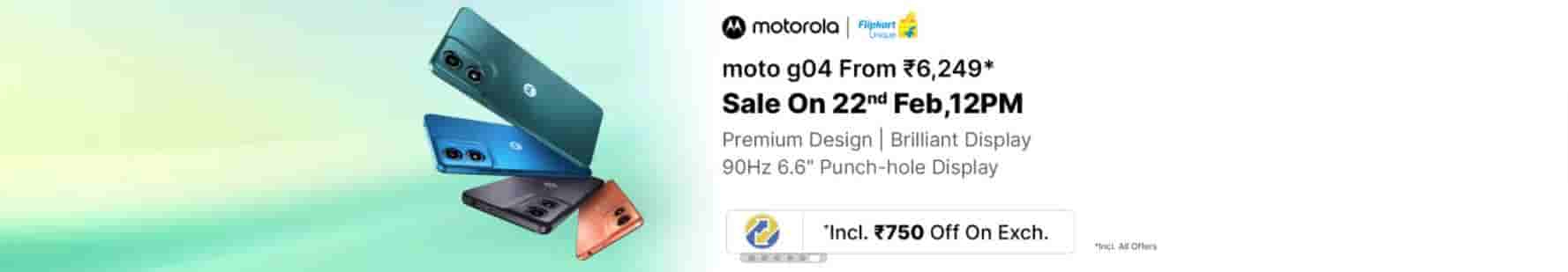 Moto G04 - Sale on 22nd February 2024