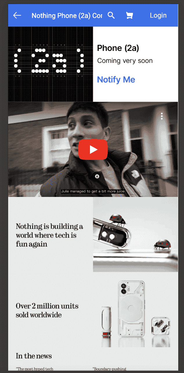 Nothing Phone 2a Teaser on Flipkart