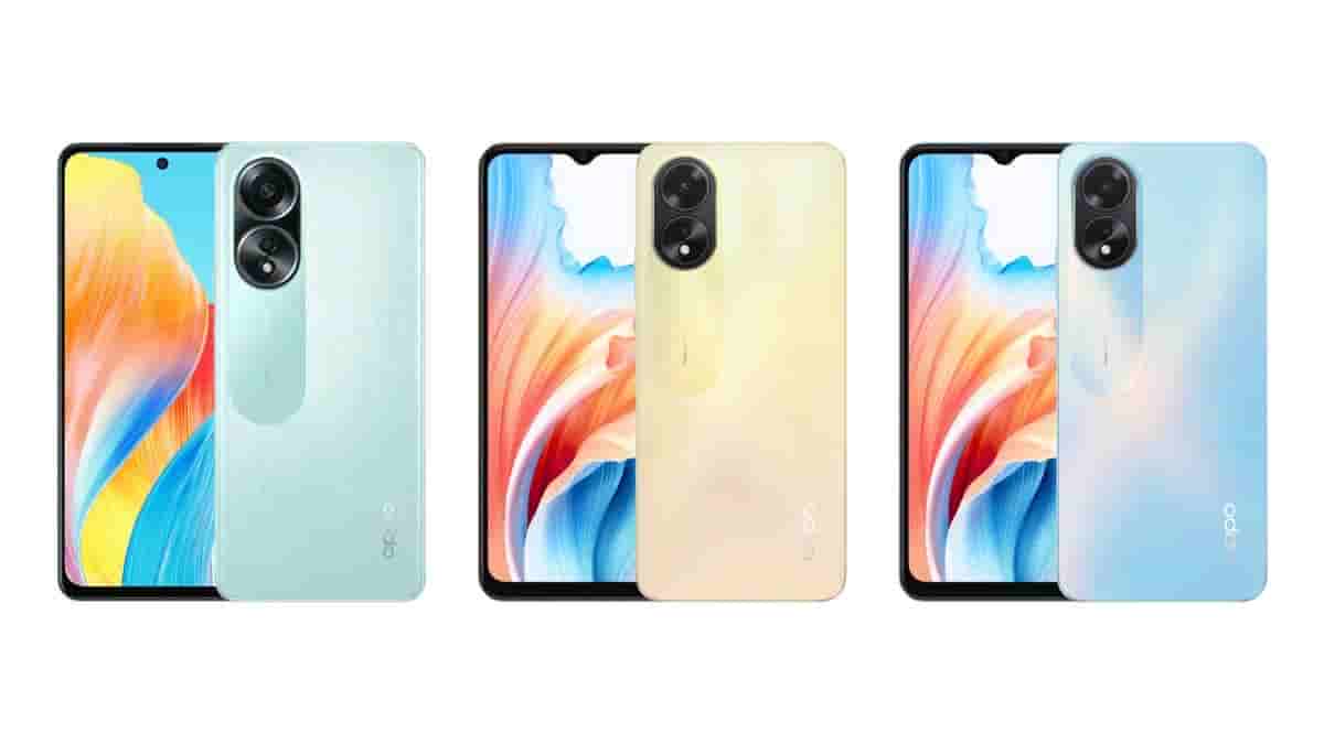 OPPO A58, OPPO A38, and OPPO A18