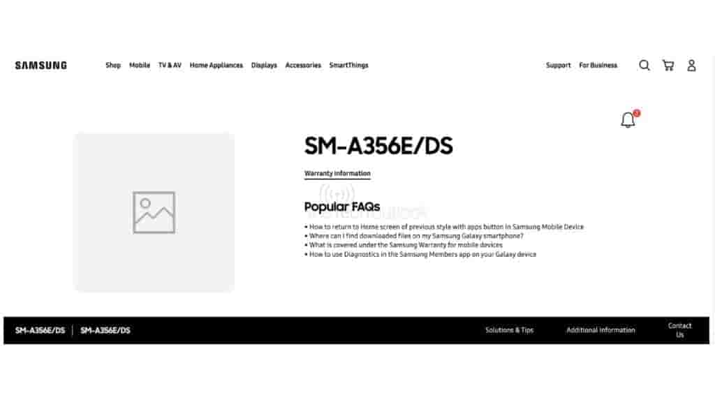 Samsung Galaxy A35 - Philippines Support Page Live