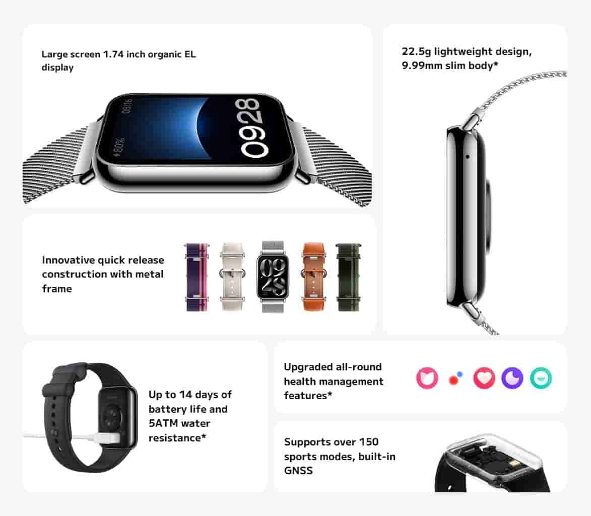 Xiaomi Smart Band 8 Pro - Key Specs