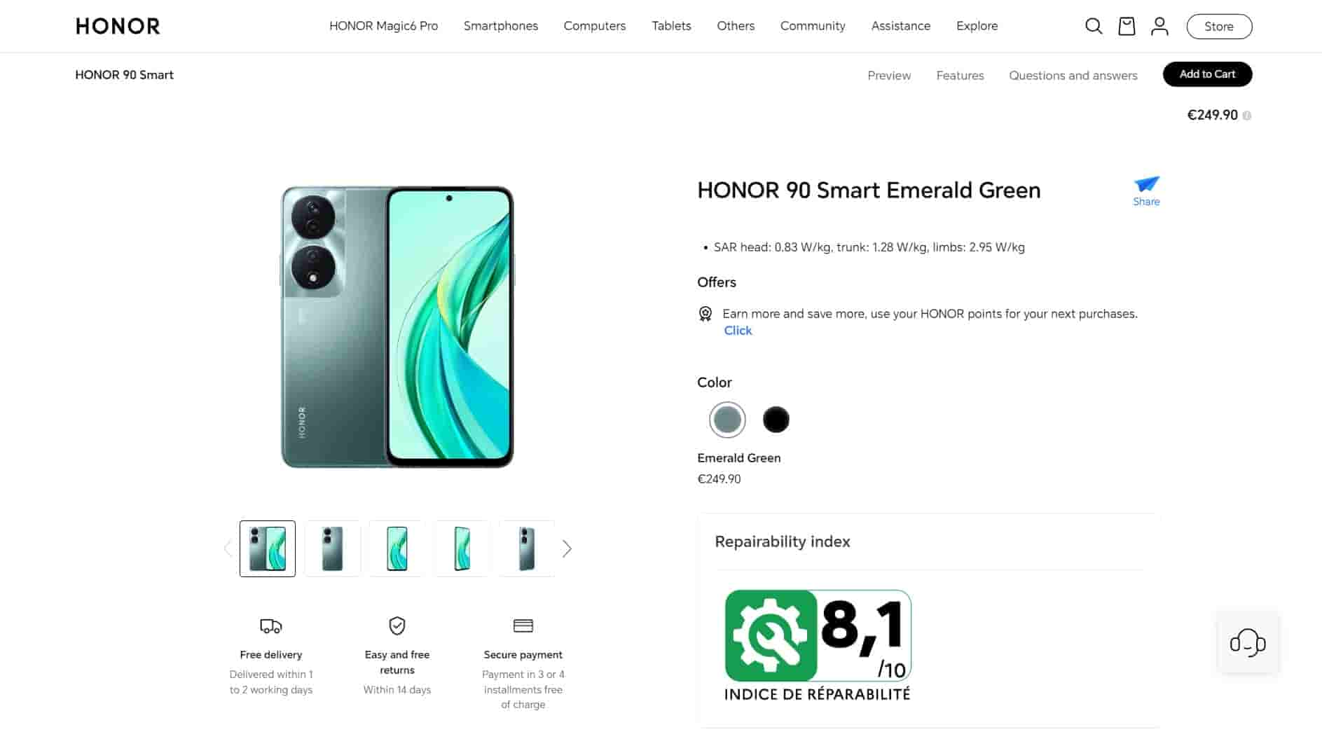 Honor 90 Smart 5G - Listing