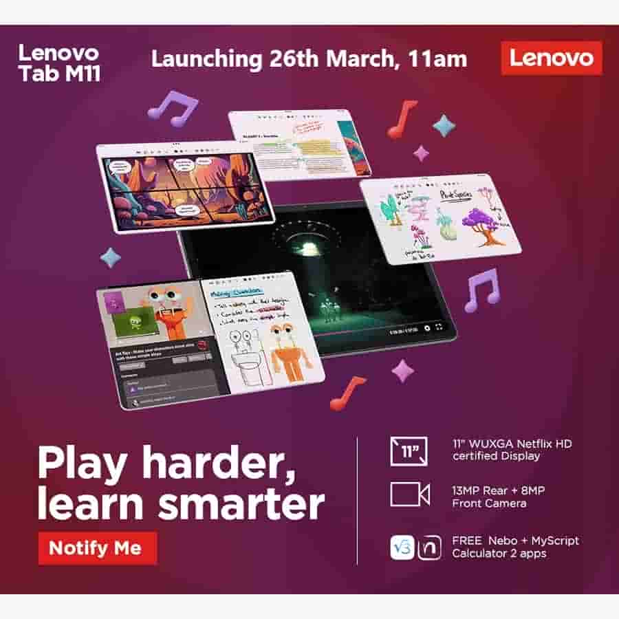Lenovo Tab M11 - Indian Launch Date