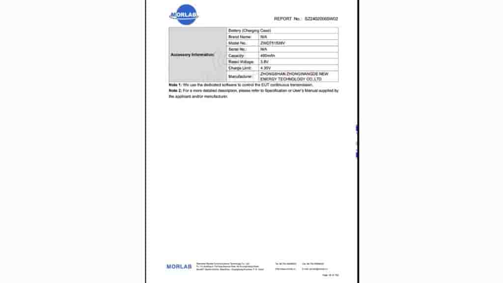 Realme Buds T110 - FCC Certification