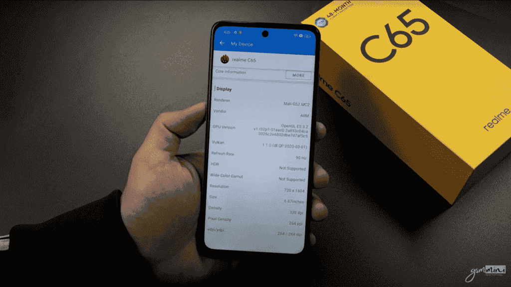 Realme C65 - Key Specs