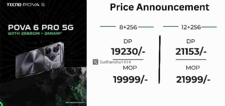 Tecno Pova 6 Pro 5G - Indian Price Details