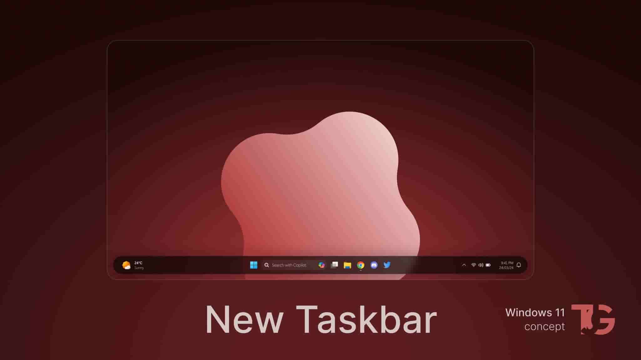 Windows 11 Concept Design - New Taskbar