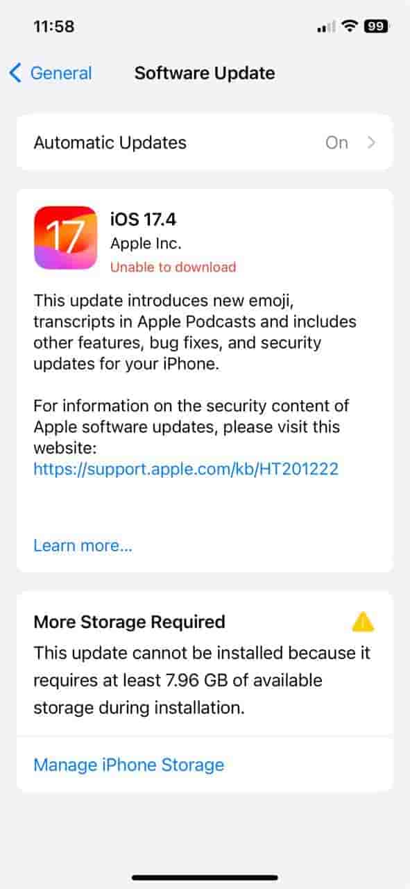 iOS 17.4 Update