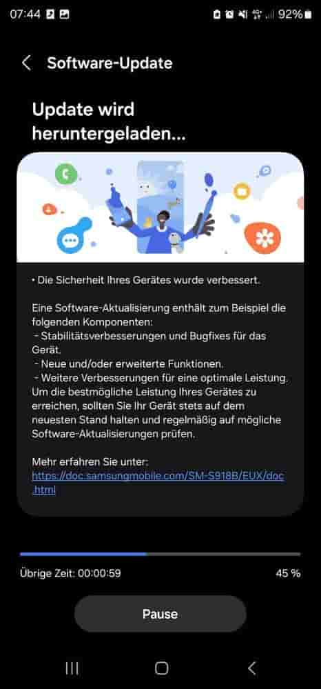 Galaxy S23 Ultra April 2024 security update