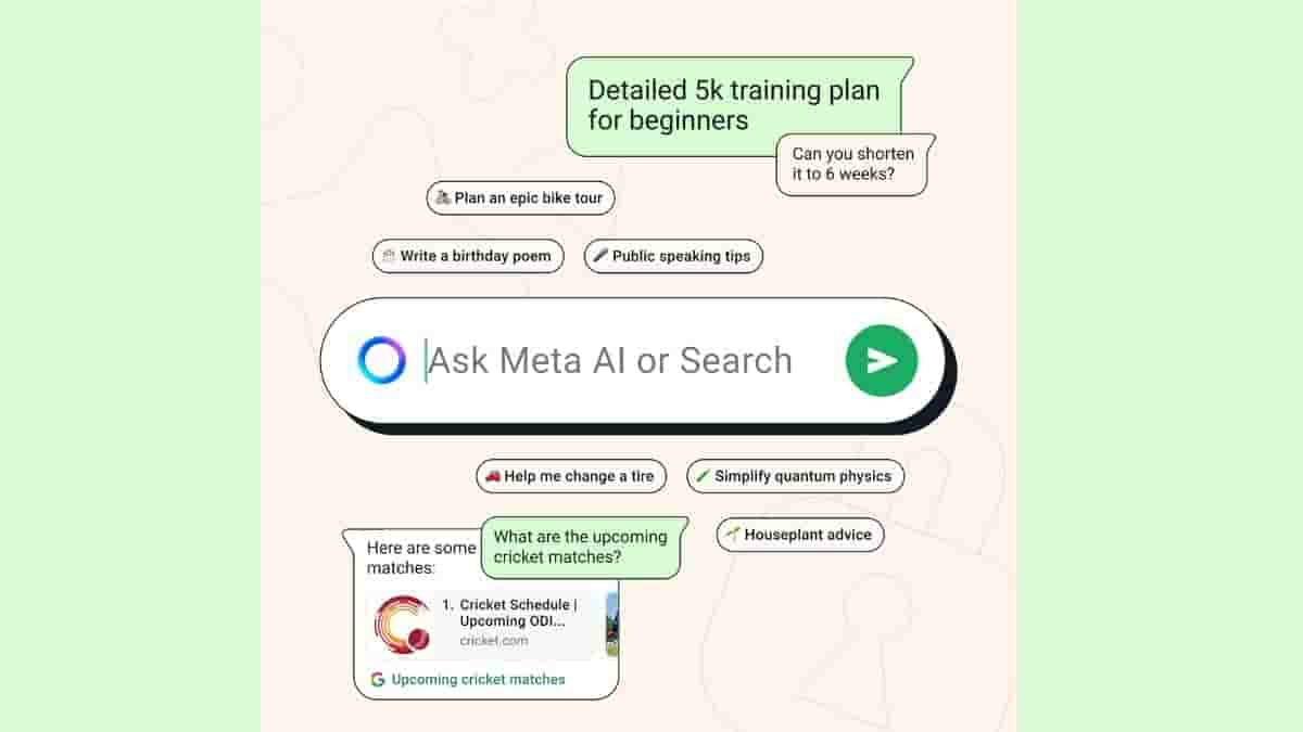 Ask Meta AI on WhatsApp