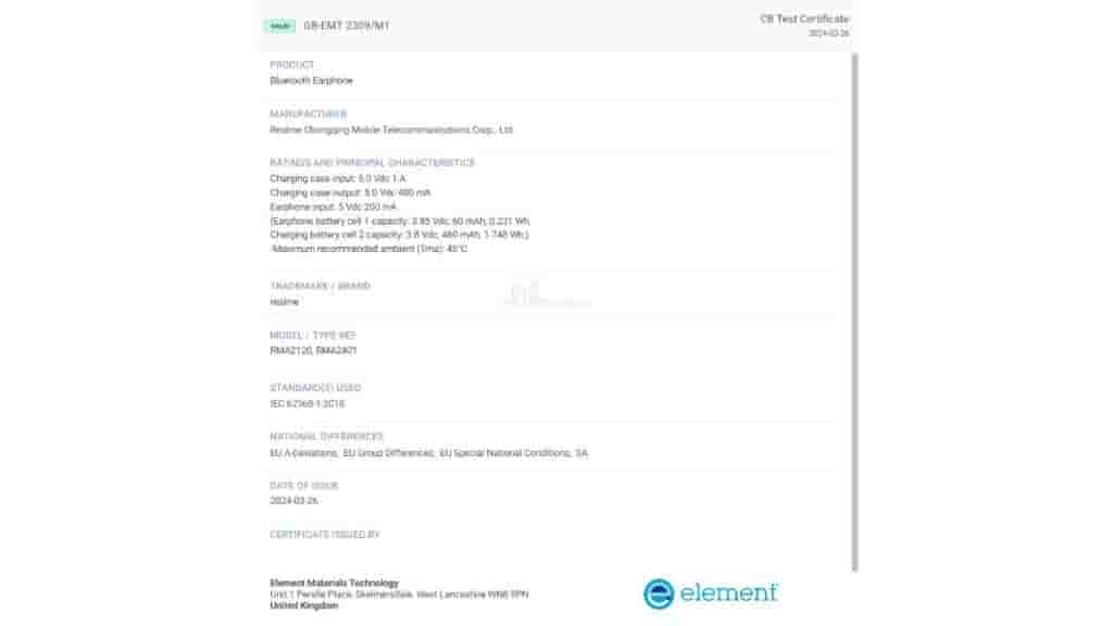 Realme Buds Air6 Pro Elements
