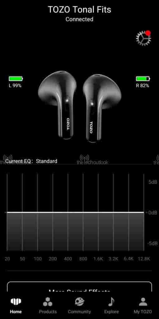 TOZO companion app -1