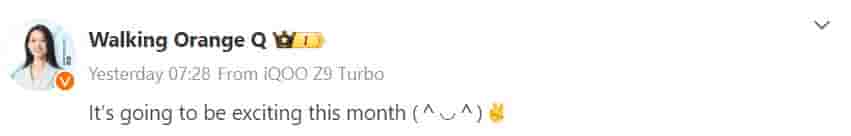iQOO Z9 Turbo launching thi smonth