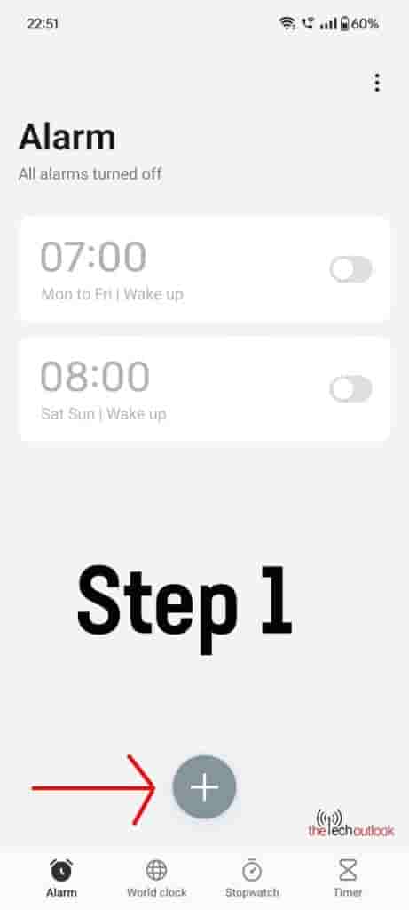 Setup alarm for shift workers