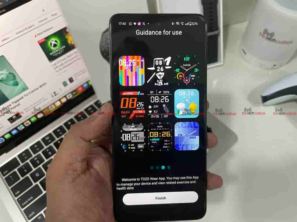 TOZO S5 Smartwatch- How the setup app 2