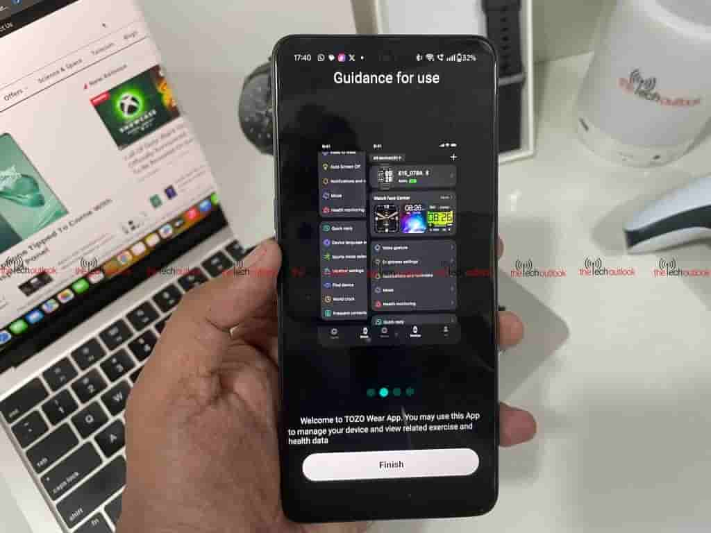 TOZO S5 Smartwatch- How the setup app 3