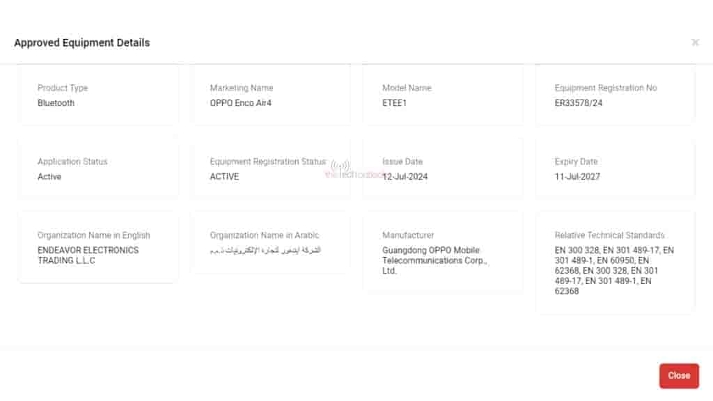 Oppo Enco Air 4 TDRA
