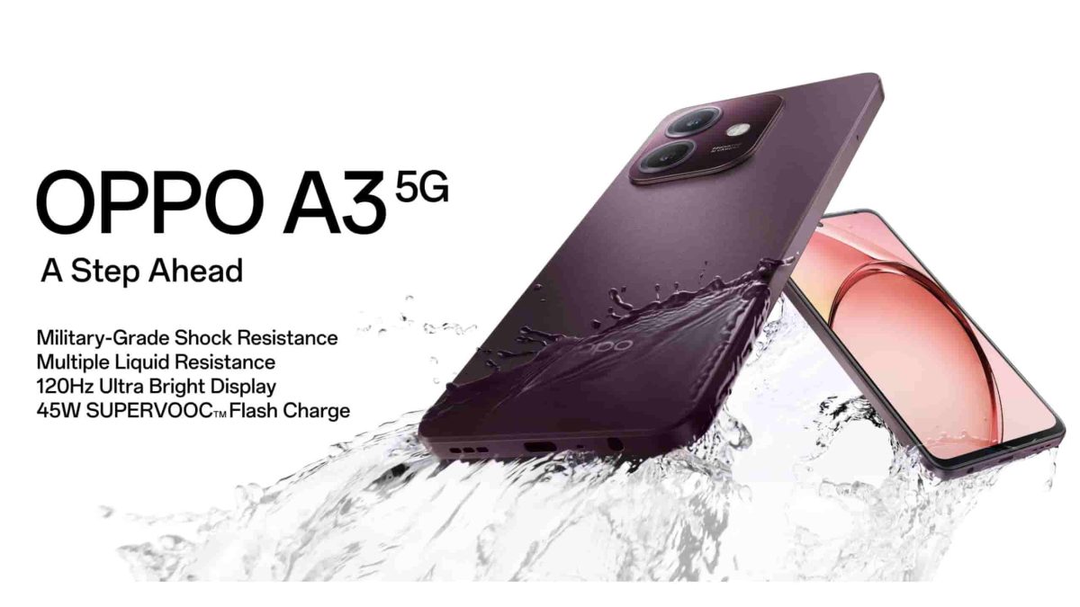 Oppo A3 5G with 6.67″ HD+ Display and Dimensity 6300 SoC Launched in India with 6GB + 128GB Memory Option