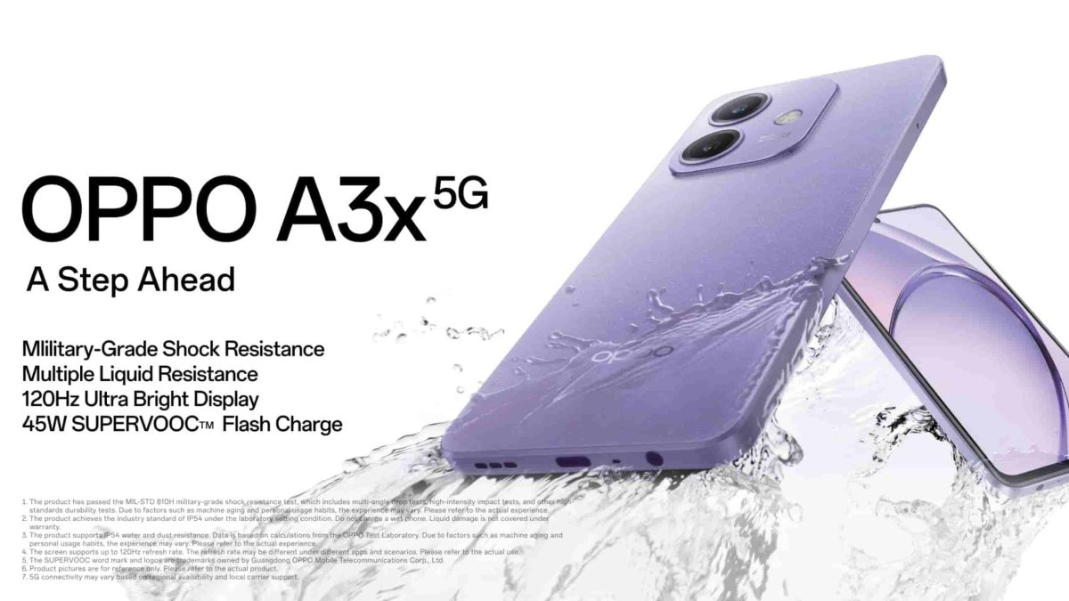Oppo A3x 5G with MediaTek Dimensity 6300, Military-Grade shock resistance and more launched in India