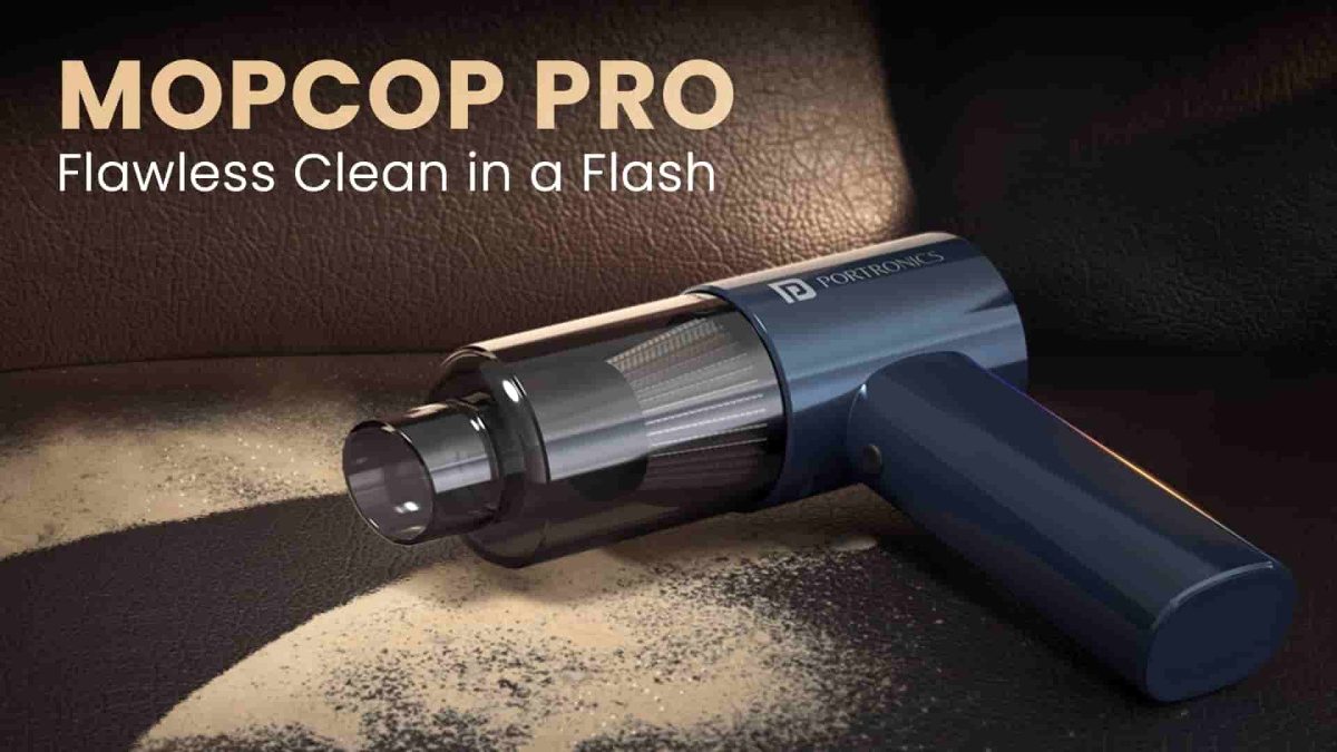 Portronics Launches Mopcop Pro: 2-in-1 Cordless Cleaner with 10,000 Pa Suction