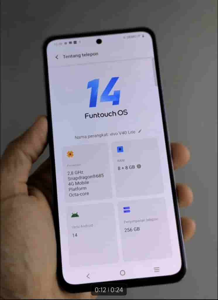 Vivo V40 Lite UI