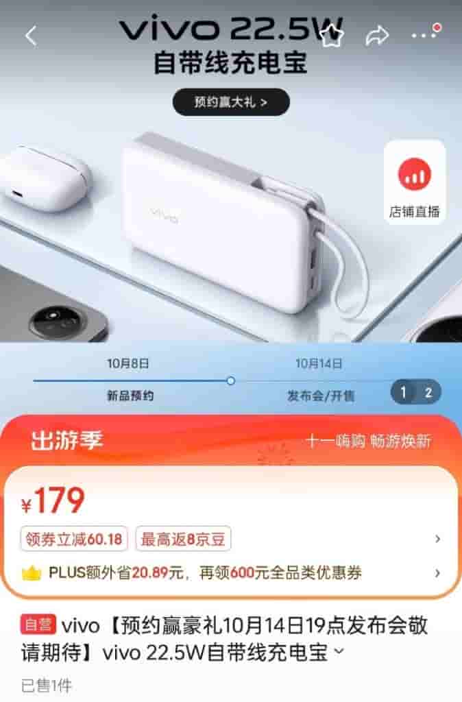 22.5W Vivo Power Bank - Image