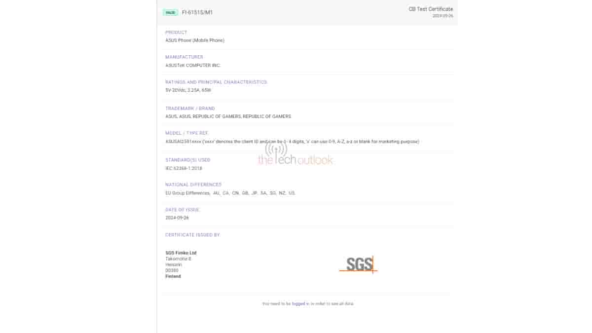 ASUS Zenfone 12 Ultra Spotted on SGS certification reveals charging specs