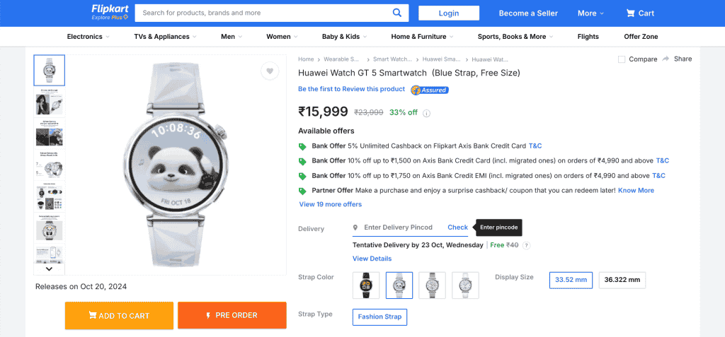 Huawei Watch GT 5 - Flipkart Listing 1